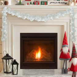 vidaXL Ziemassvētku bumbu virtene Balts 186 cm polistirols