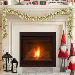 vidaXL Ziemassvētku bumbu virtene Zelts 186 cm polistirols