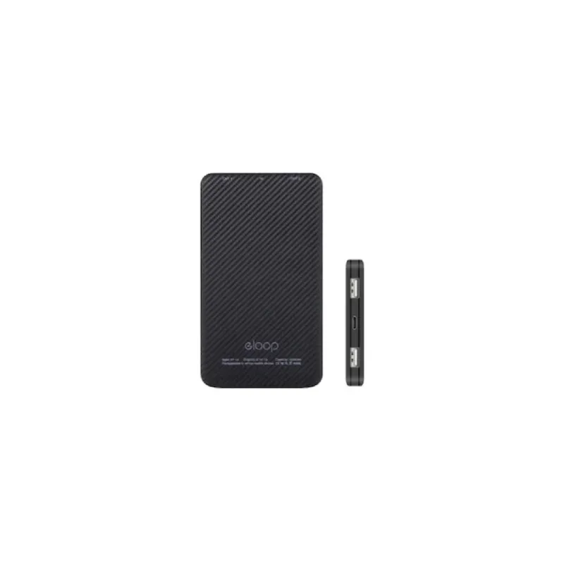Eloop E30 Mobile Power Bank 5000mAh black