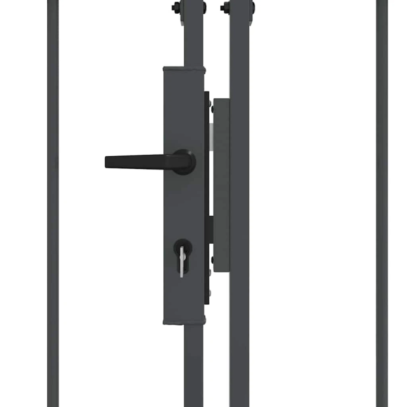 vidaXL Dārza žoga vārti ar arkveida augšu Pelēka 4 x 1,25 m Tērauds