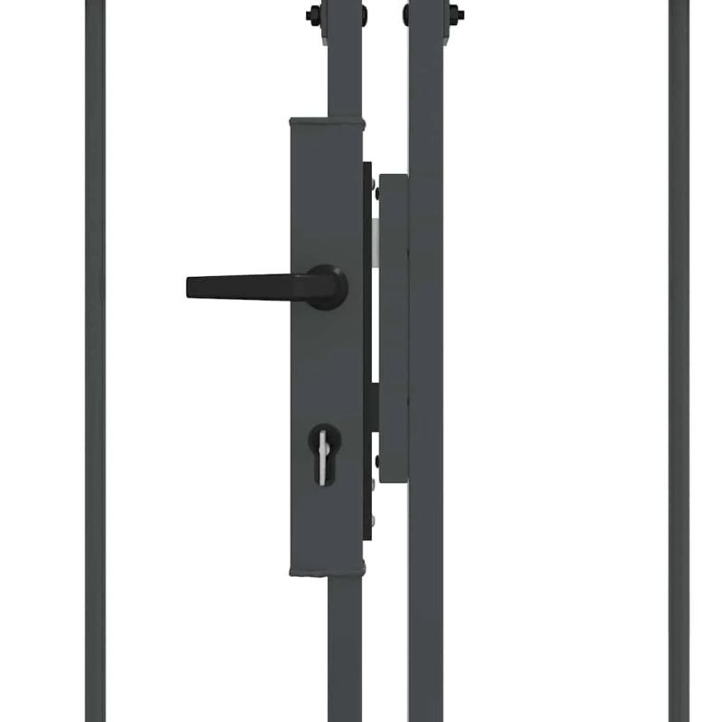 vidaXL Dārza žoga vārti ar arkveida augšu Pelēka 400 x 125 cm Tērauds