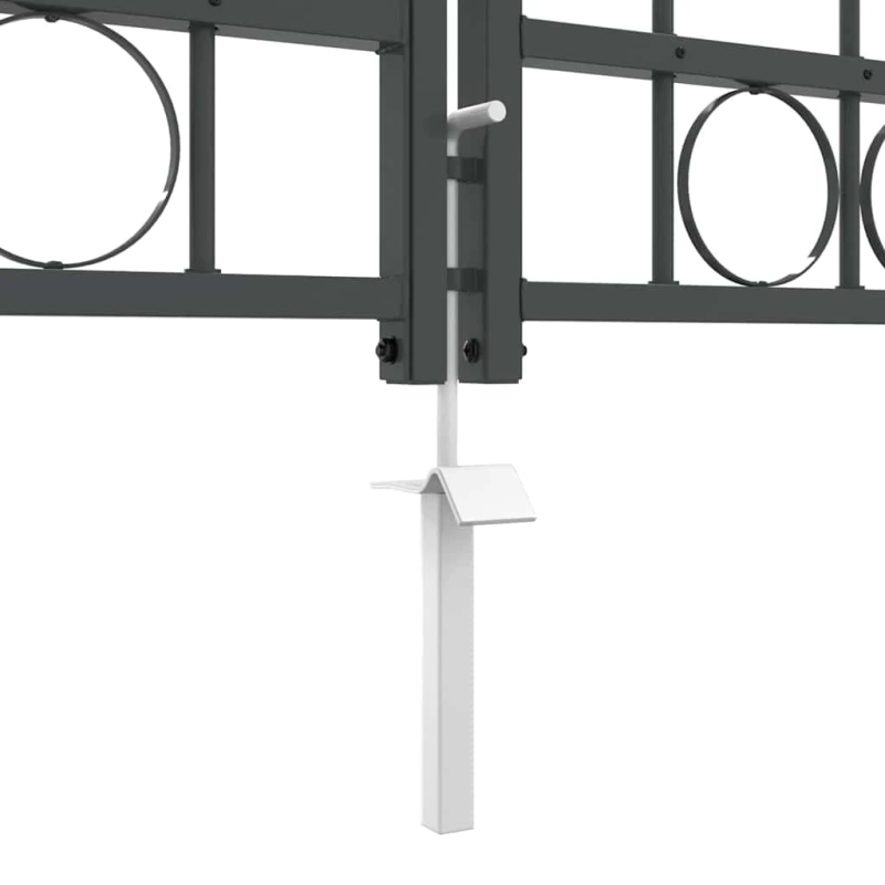 vidaXL Dārza žoga vārti ar arkveida augšu Pelēka 500 x 75 cm Tērauds