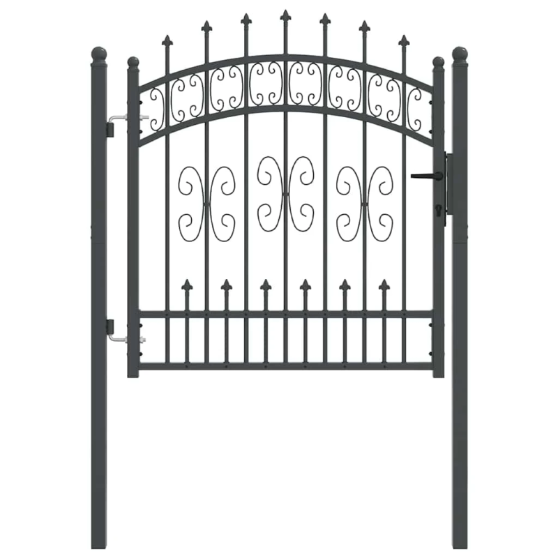 vidaXL Žoga vārti ar speara augšdaļu Pelēka 103 x 100 cm Tērauds