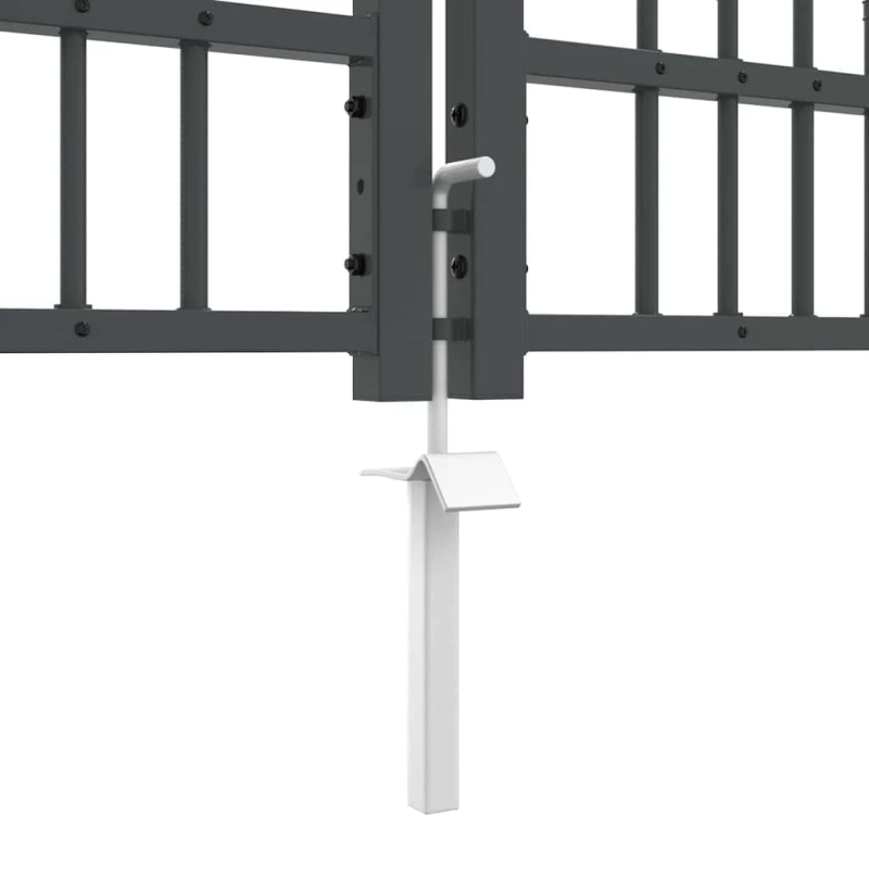 vidaXL Žoga vārti ar speara augšdaļu Pelēka 404 x 100 cm Tērauds