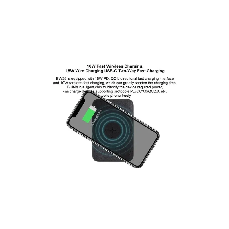 Orsen EW35 Wireless Power Bank 10000mAh black
