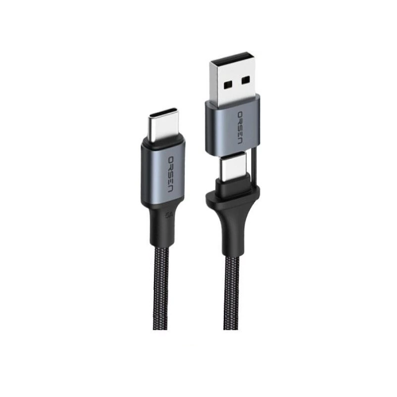 Orsen S8 2-IN-1 USB and Type-C 5A 1.5m black