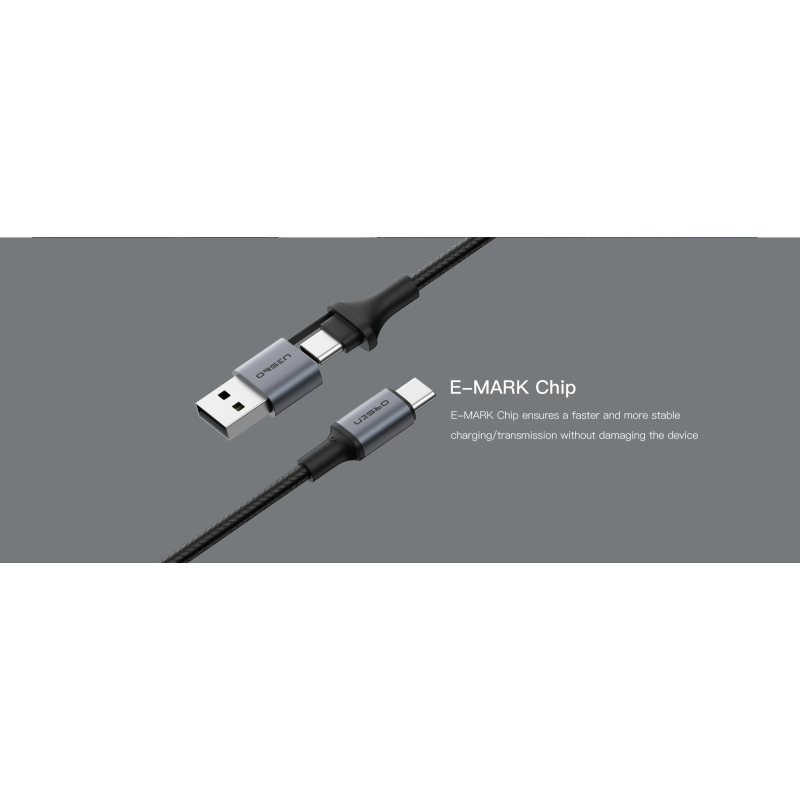 Orsen S8 2-IN-1 USB and Type-C 5A 1.5m black