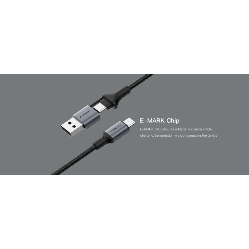 Orsen S8 2-IN-1 USB and Type-C 5A 1.5m black