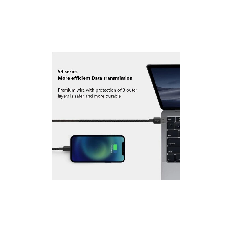 Orsen S9C USB A and Type C 2.1A 1m black