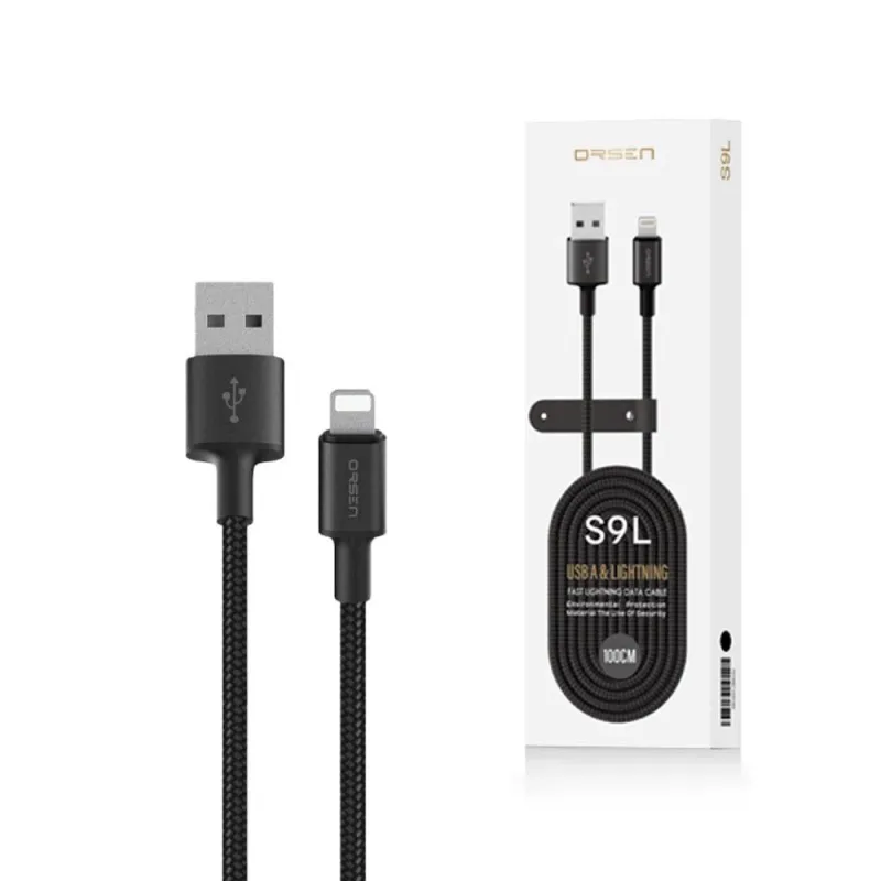 Orsen S9L USB A and Lightning 2.1A 1m black