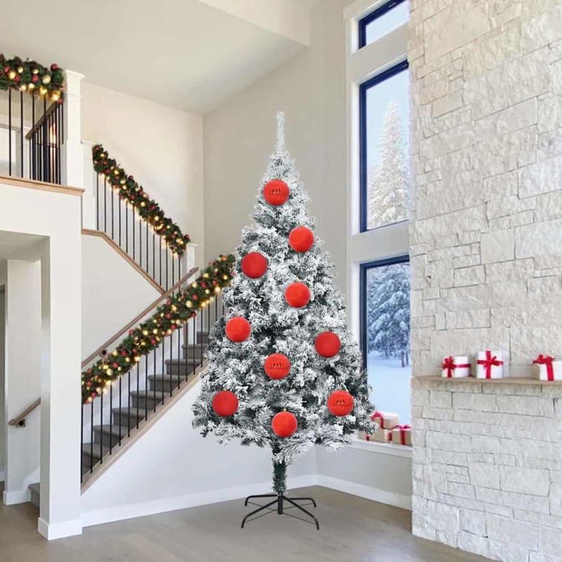 vidaXL Ziemassvētku rotājumu komplekts XXL 3 pcs Sarkana Plastmasa