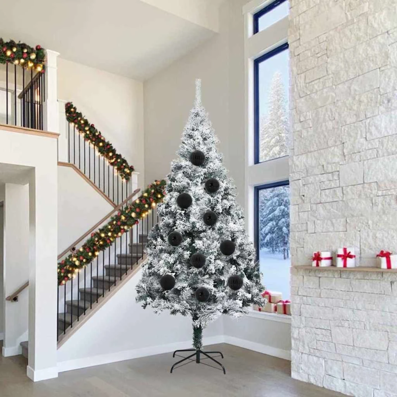 vidaXL Ziemassvētku bumbiņu komplekts XXL 4 pcs Melna Plastmasa