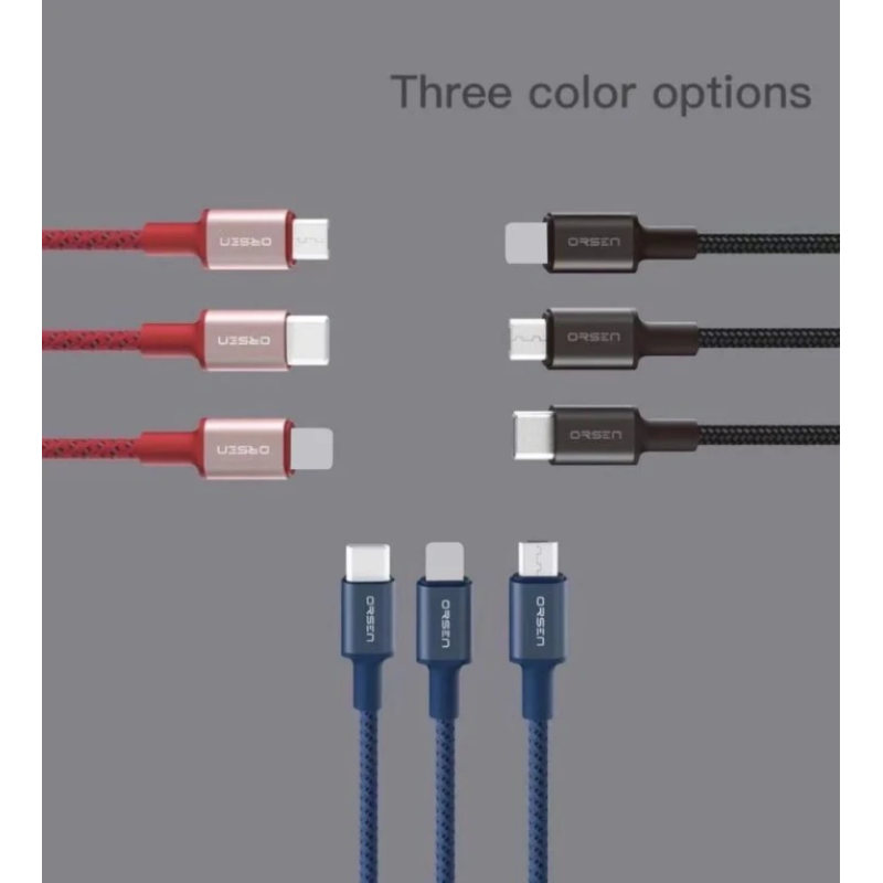 Orsen S9M USB A and Micro 2.1A 1m black