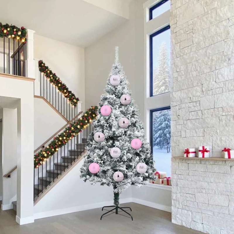 vidaXL Ziemassvētku bumbiņu komplekts XXL 3 pcs Rozā Plastmasa