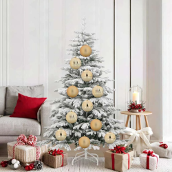 vidaXL Ziemassvētku bumbiņu komplekts XL 9 pcs Zelts Plastmasa