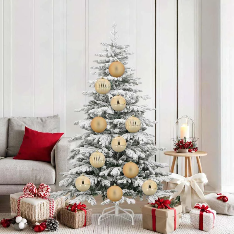 vidaXL Ziemassvētku bumbiņu komplekts XL 9 pcs Zelts Plastmasa