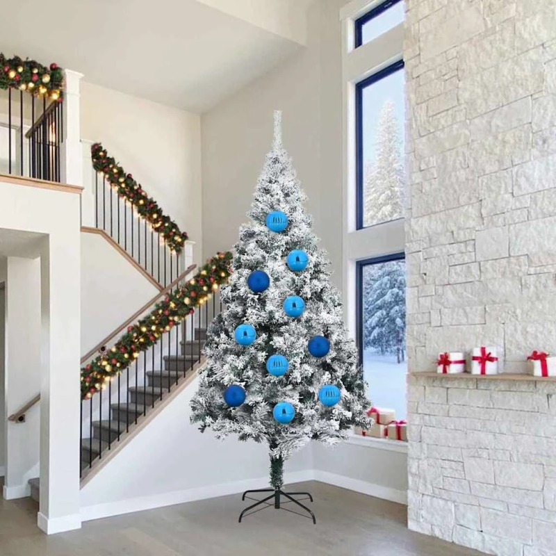 vidaXL Ziemassvētku bumbiņu komplekts XXL 4 pcs Zila Plastmasa