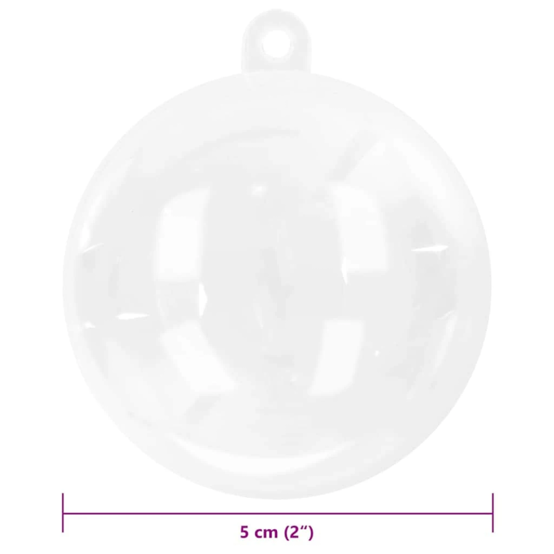 vidaXL Ziemassvētku rotājumu komplekts 200 pcs Caurspīdīgs DIA 5 cm