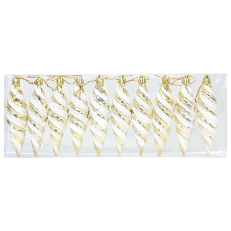 vidaXL Ziemassvētku spirālveida bumba 40 pcs Zelts Plastmasa