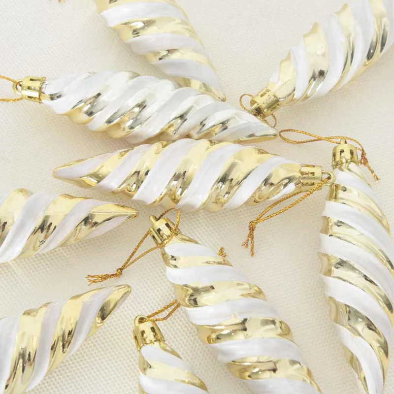 vidaXL Ziemassvētku spirālveida bumba 40 pcs Zelts Plastmasa