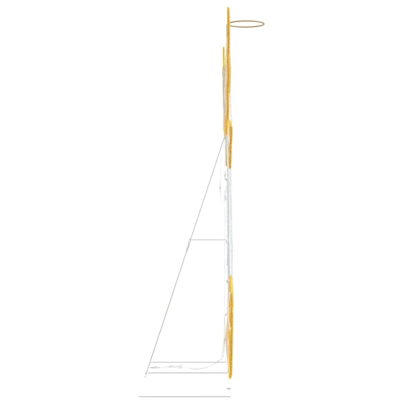 vidaXL Apgaismotais leņķis Silti balts 116 x 29 x 158.5 cm Poliesters