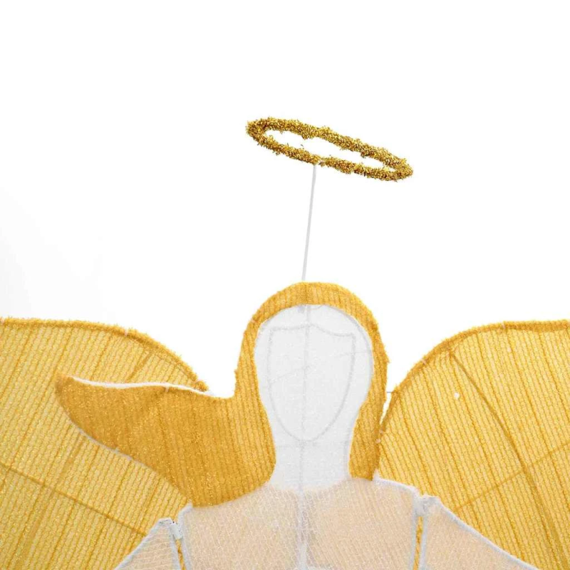 vidaXL Apgaismotais leņķis Silti balts 116 x 29 x 158.5 cm Poliesters