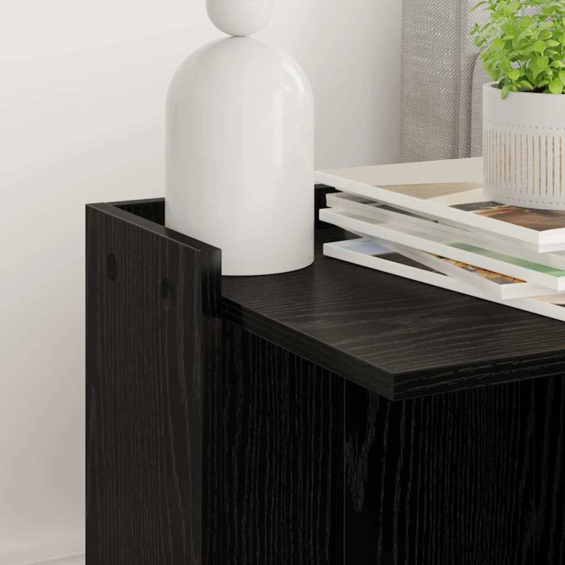 vidaXL Kaķu tualetes kaste Melns ozolkoks 42 x 42 x 51 cm