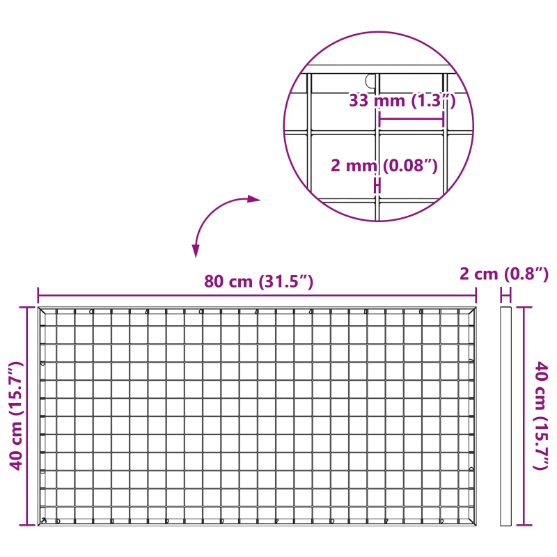 vidaXL Restes Sudraba 80 x 40 x 2 cm Karsti cinkots tērauds