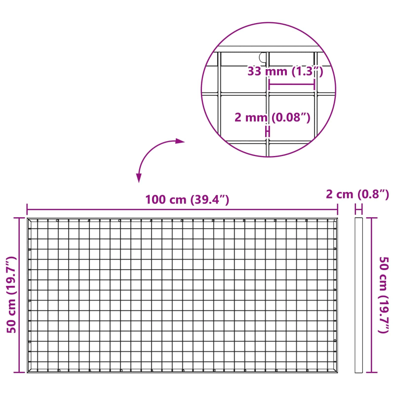 vidaXL Restes Sudraba 100 x 50 x 2 cm Karsti cinkots tērauds