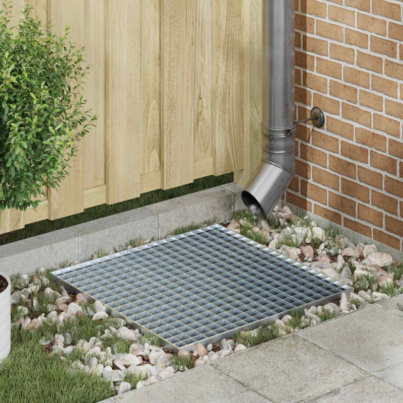 vidaXL Restes Sudraba 60 x 60 x 2 cm Karsti cinkots tērauds