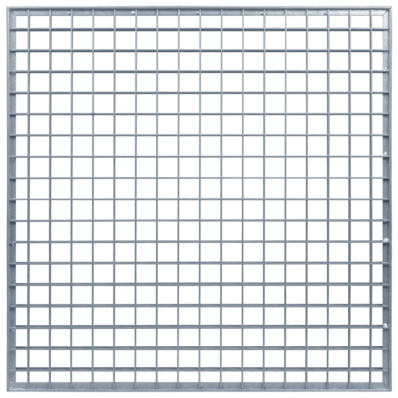 vidaXL Restes Sudraba 60 x 60 x 2 cm Karsti cinkots tērauds