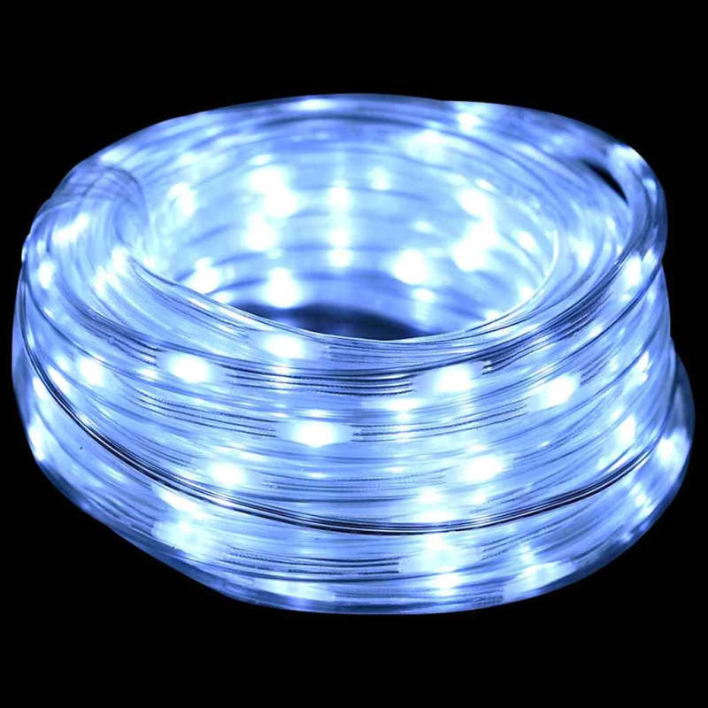 vidaXL Virvju gaisma su 2400 LED Auksti balts 100 m PVC