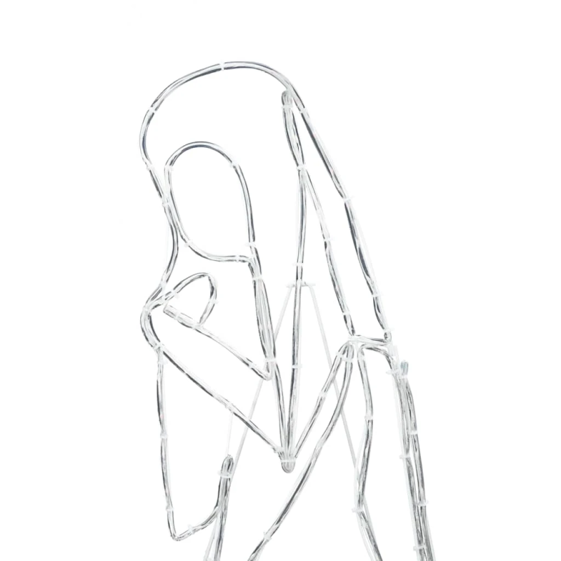 vidaXL Apgaismota Ziemassvētku ainava Daudzkrāsains 112 x 72 cm PVC