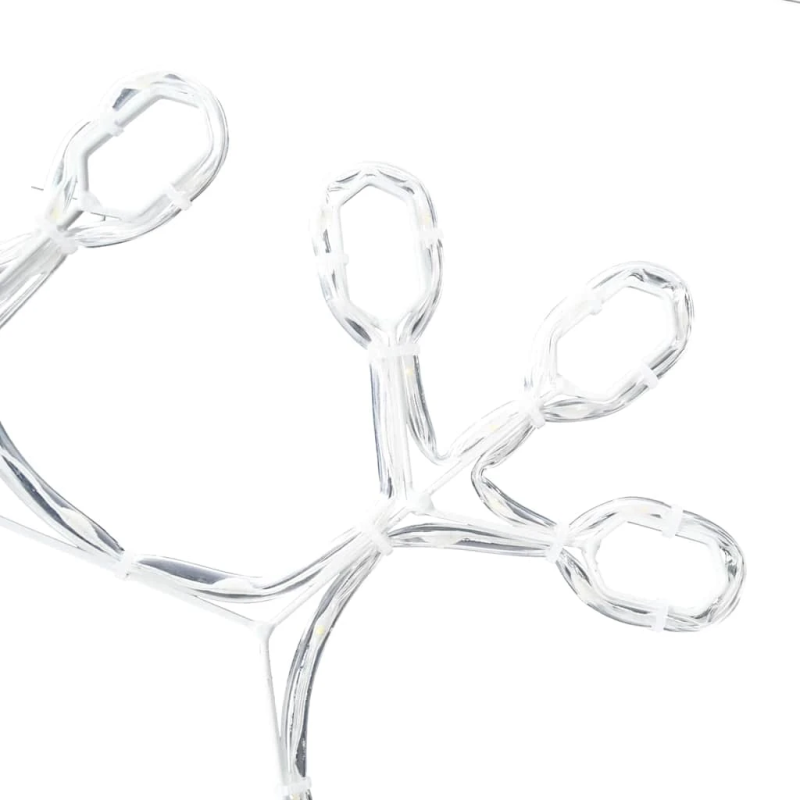 vidaXL Ziemassvētku sniegpārsla su 252 LED Silti balts 45 x 38 cm PVC