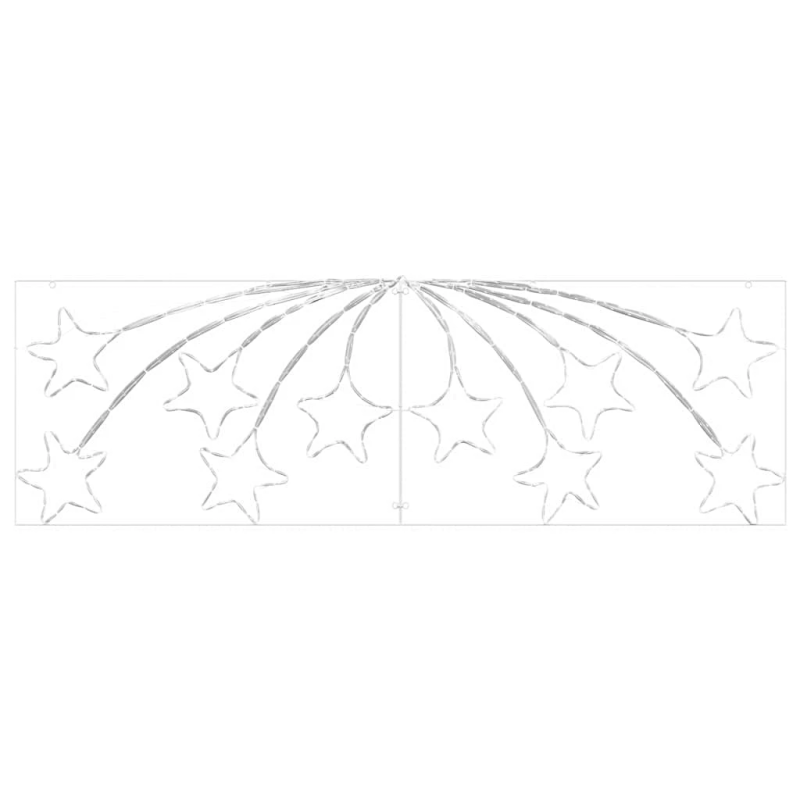 vidaXL Ziemassvētku zvaigzne su 432 LED Daudzkrāsains 180 x 57 cm PVC