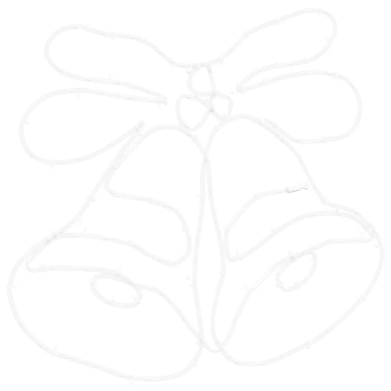 vidaXL Ziemassvētku zvans su 144 LED Daudzkrāsains 56 x 46 cm PVC