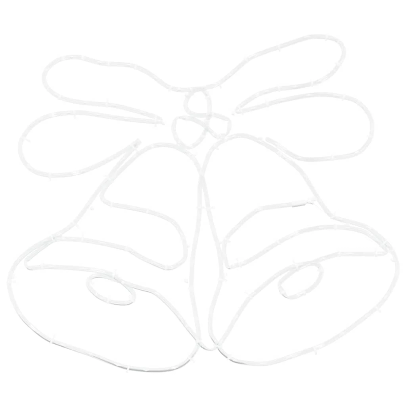 vidaXL Ziemassvētku zvans su 144 LED Daudzkrāsains 56 x 46 cm PVC