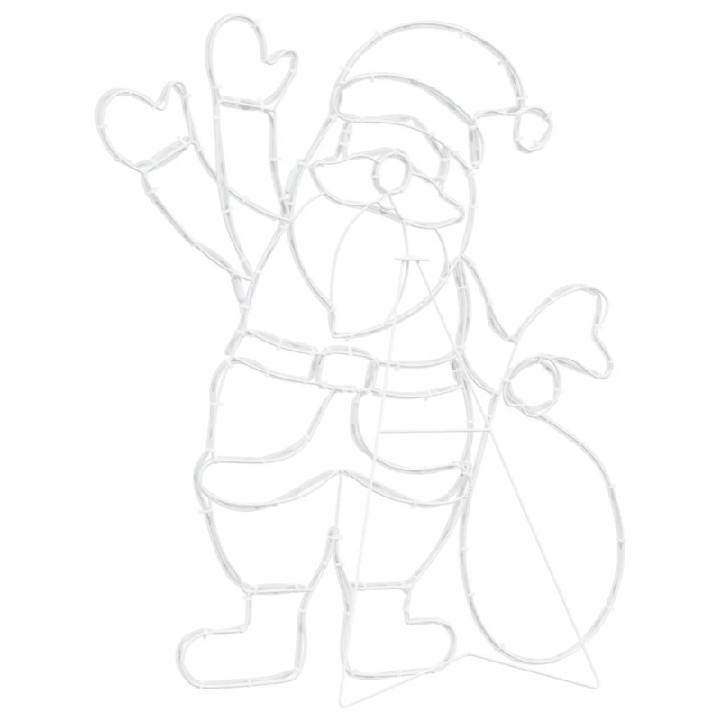 vidaXL Ziemassvētku vecīša gaisma Daudzkrāsains 58.5 x 60 x 1.3 cm