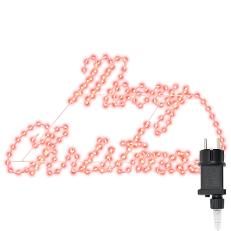 vidaXL Ziemassvētku zīme su 216 LED Sarkana 99 x 55 x 13 cm Dzelzs