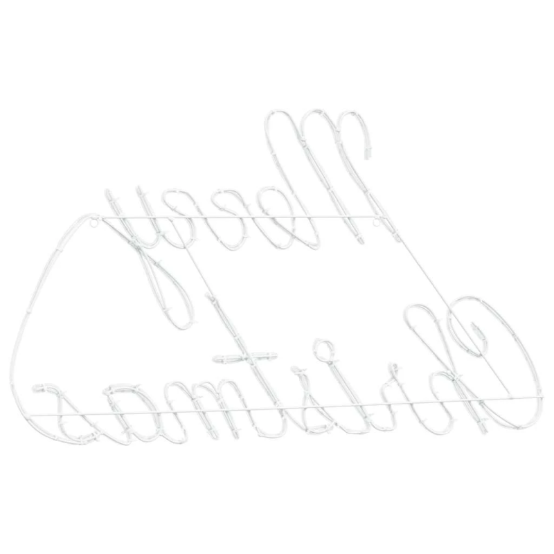 vidaXL Ziemassvētku zīme su 216 LED Sarkana 99 x 55 x 13 cm Dzelzs