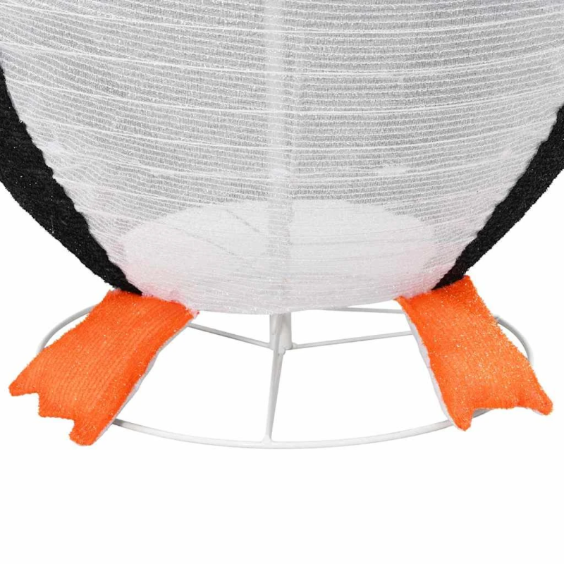 vidaXL Sniega pingvīna figūra Silti balts 78 x 88 x 180 cm audums