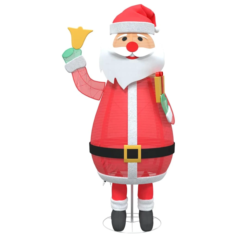 vidaXL Ziemassvētku vecītis su 200 LED Silti balts 100 x 180 cm audums