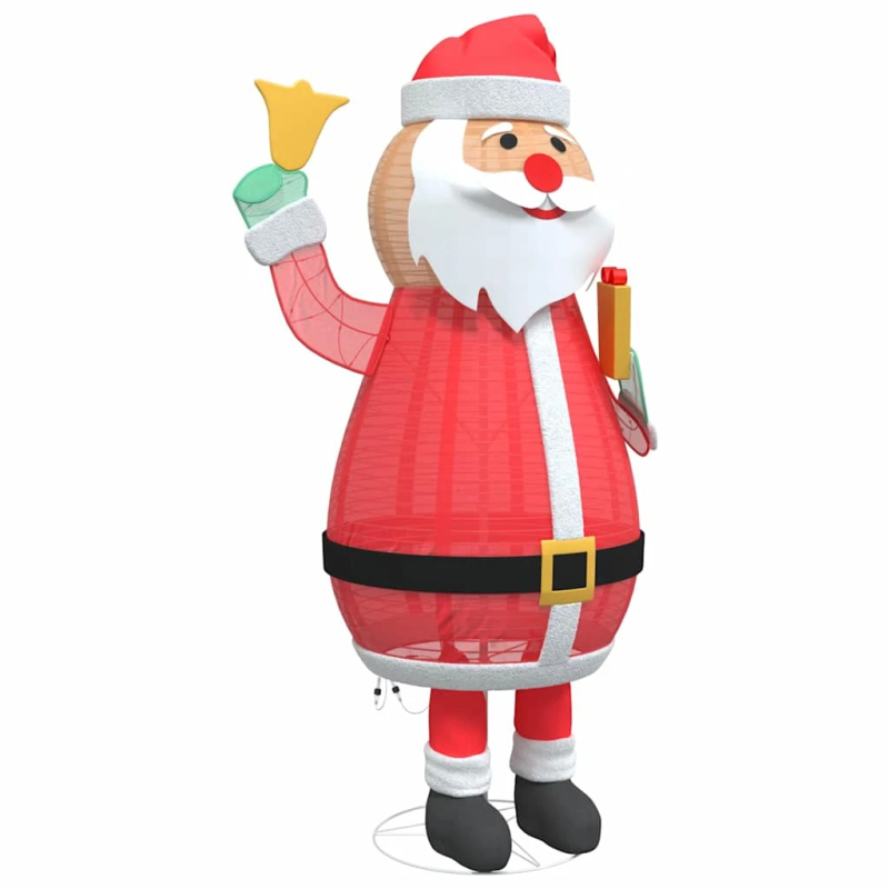 vidaXL Ziemassvētku vecītis su 200 LED Silti balts 100 x 180 cm audums