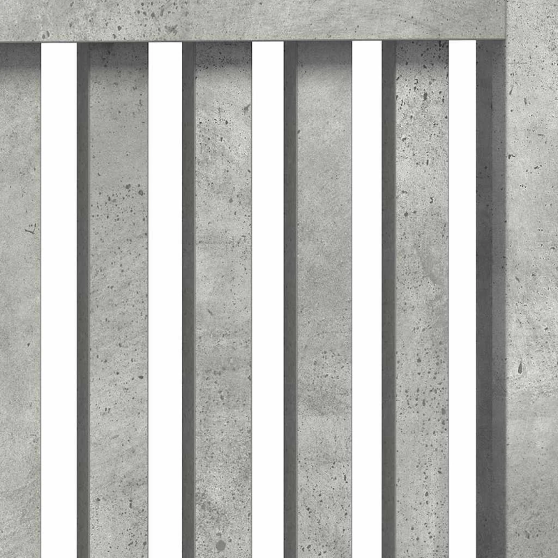 vidaXL Radiatora Vāks Betona pelēks 112 x 19 x 81,5 cm