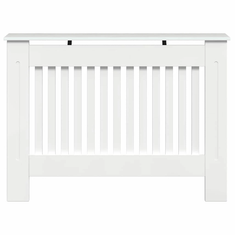 vidaXL Radiatora Vāks Augsta spīduma baltā krāsa 112 x 19 x 81,5 cm