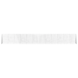 vidaXL Truša būris Sudraba 215 x 100 x 85 cm Cinkots tērauds