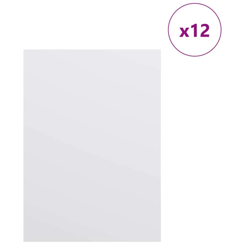 vidaXL Dekora Paneli 12 pcs Balts 15 x 21 x 0.27 cm Inženierijas koks