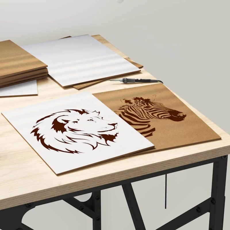 vidaXL Dekora Paneli 50 pcs Balts 15 x 21 x 0.27 cm Inženierijas koks