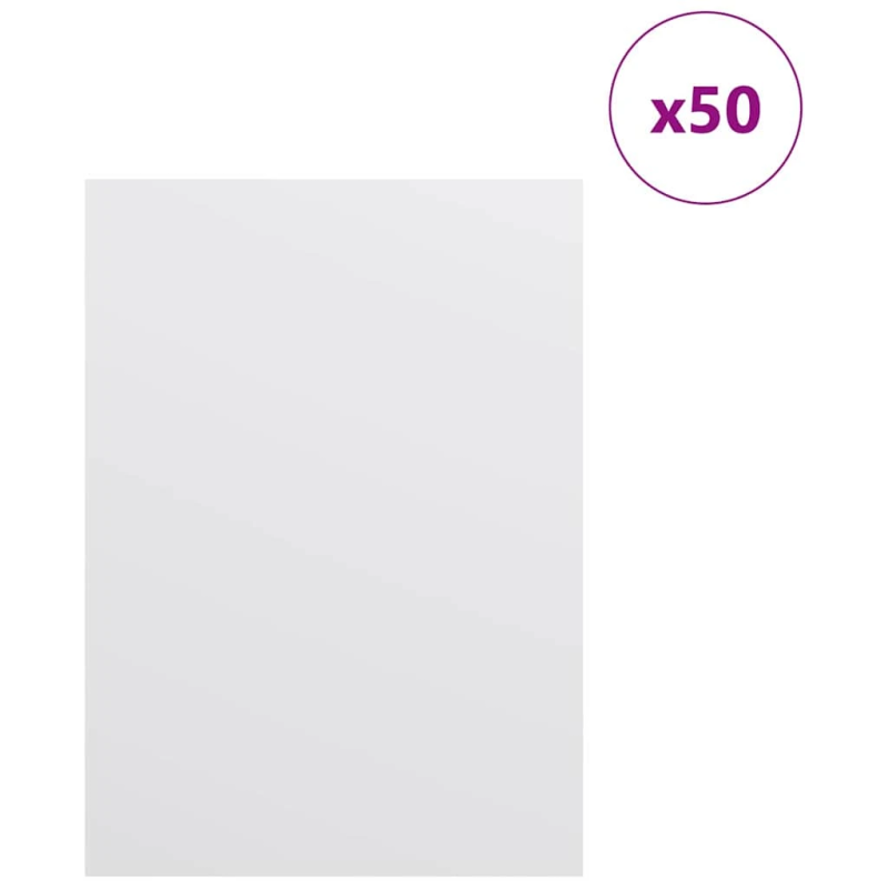 vidaXL Dekora Paneli 50 pcs Balts 15 x 21 x 0.27 cm Inženierijas koks