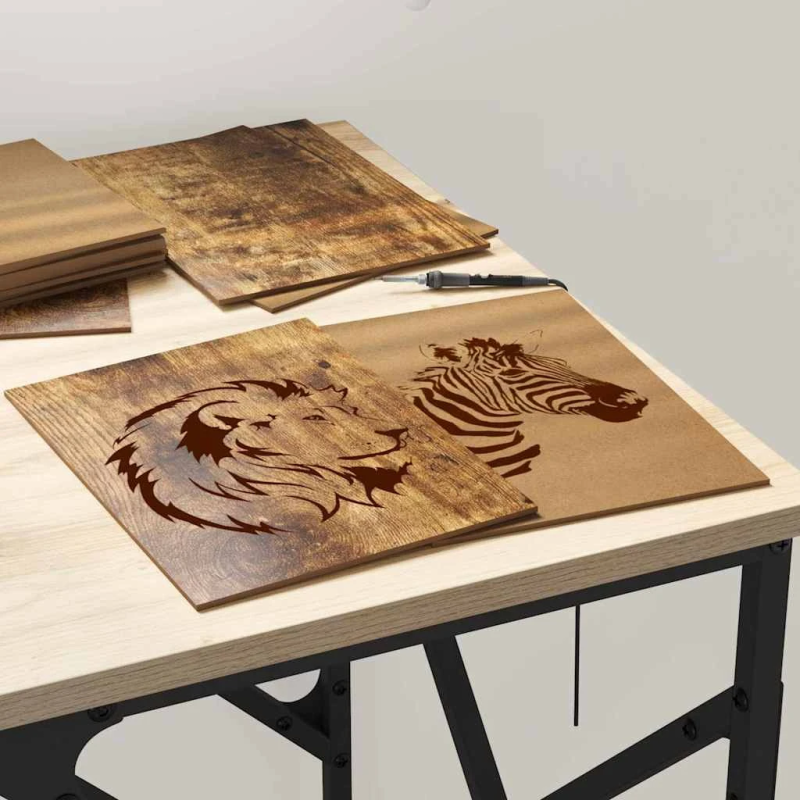 vidaXL Dekora Paneli 150 pcs Dūmaka ozols 15 x 21 x 0.27 cm